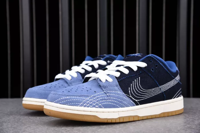 1st Kicks Shoes Nike SB Dunk Low Denim Sashiko CV0316-400 0118