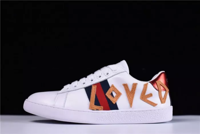 GUCC ACE EMBROIDERED LOW-TOP SNEAKER WITH LOVED 497090 DOPE0 9095 0120