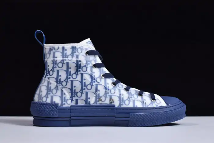 1st Kicks Shoes DR B23 High Top Oblique Sneaker Blue 0127