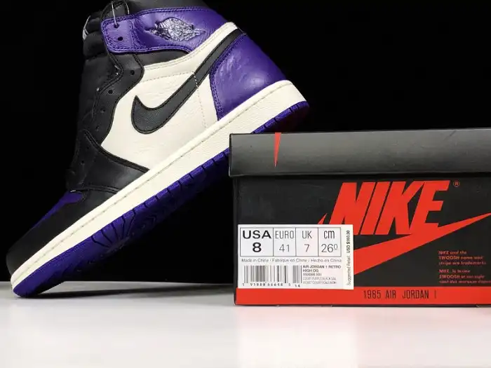 1st Kicks Air Jordan 1 Court Purple 555088-501 0129