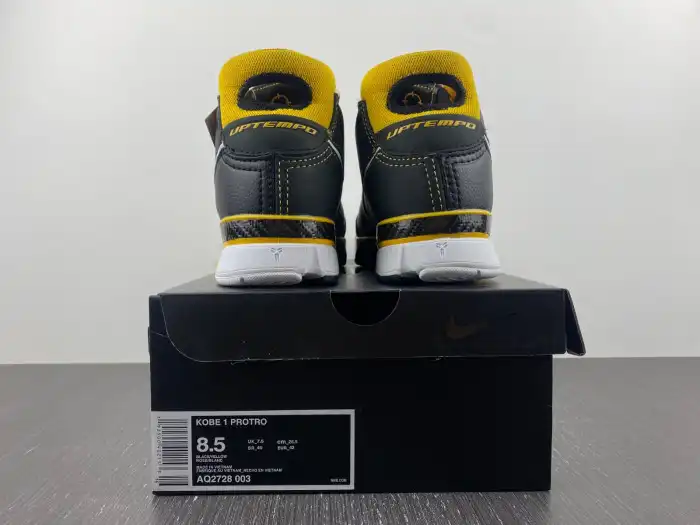 1st Kicks Nike Kobe 1 Protro Black Maize AQ2728-003 0201