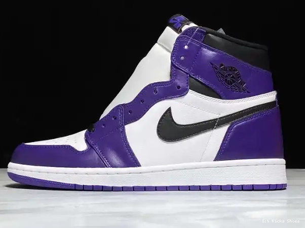 1st Kicks Air High 1 555088-500 Jordan Court Purple OG 0308