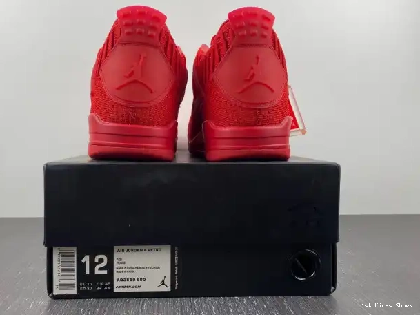 1st Kicks 4 Red Jordan Retro Flyknit AQ3559-600 0309