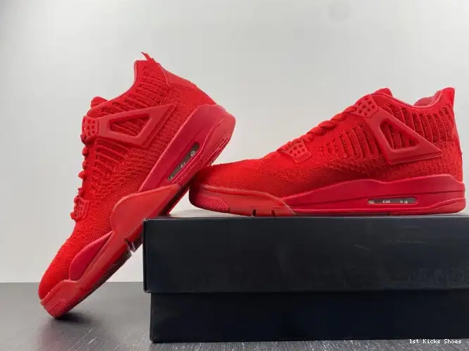 1st Kicks 4 Red Jordan Retro Flyknit AQ3559-600 0309