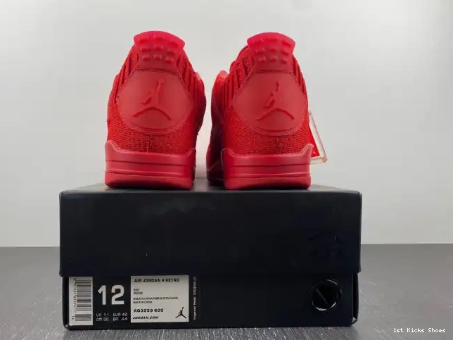 1st Kicks 4 Red Jordan Retro Flyknit AQ3559-600 0309