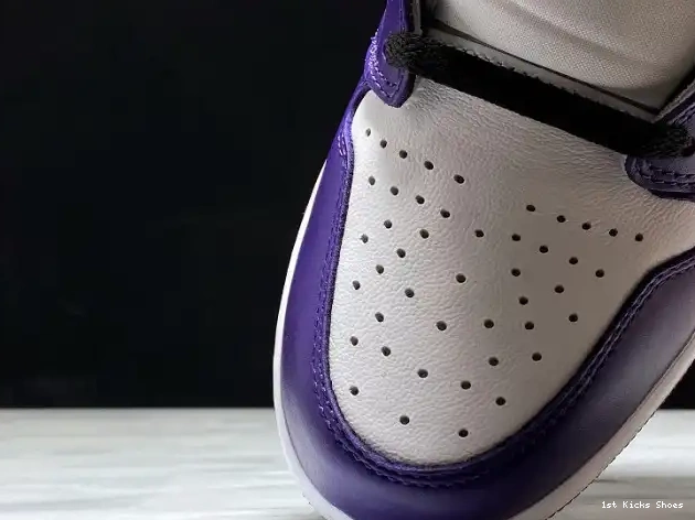 1st Kicks Air High 1 555088-500 Jordan Court Purple OG 0308