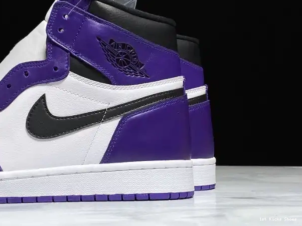 1st Kicks Air High 1 555088-500 Jordan Court Purple OG 0308