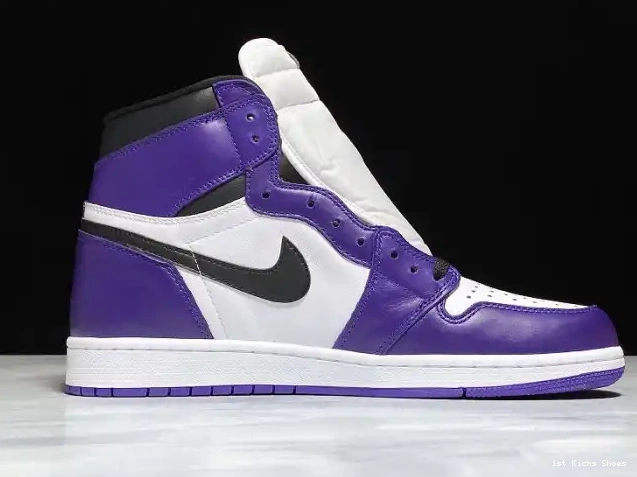 1st Kicks Air High 1 555088-500 Jordan Court Purple OG 0308