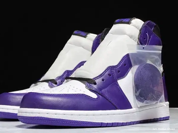 1st Kicks Air High 1 555088-500 Jordan Court Purple OG 0308