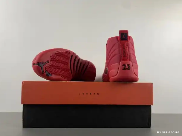 1st Kicks Retro Jordan 12 Gym Red 130690-601 Air (2018) 0308