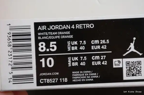 1st Kicks Shoes Air Jordan Team OrangeCT8527-118 4 0310